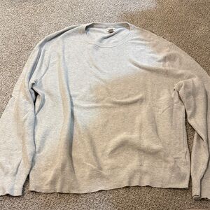J. Crew Light Gray Crewneck Sweater